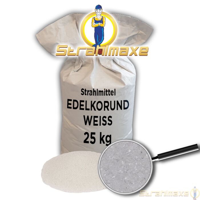 25 kg Edelkorund weiß Strahlmittel